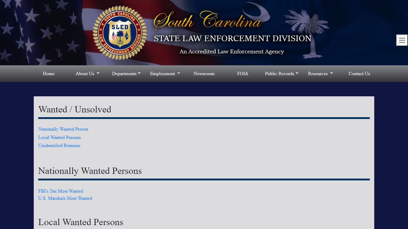 SLED - South Carolina Law Enforcement Division